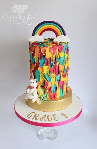 Rainbow Unicorn Cake - Cake by Kaylu