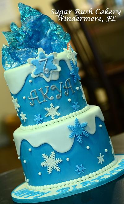 Frozen Inspired Cake  - Cake by FLSugarRush