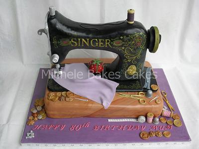 Vintage sewing machine - Cake by MicheleBakesCakes