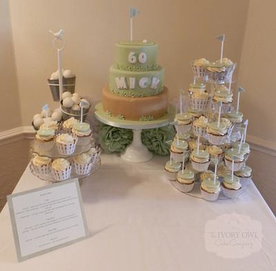 Golf dessert table - Cake by The Ivory Owl Cake Company