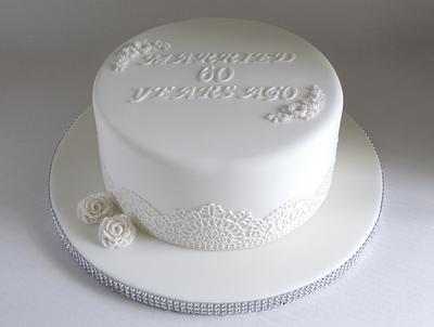 60th Diamond Wedding Anniversary cake - Cake by Angel Cake Design