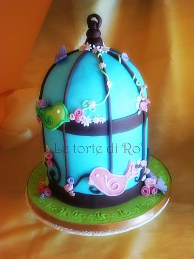 cage birds cake - Cake by LE TORTE DI RO'