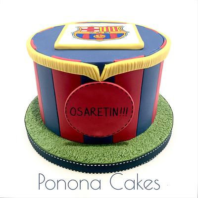 Barça cake - Cake by Ponona Cakes - Elena Ballesteros