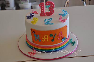 Rainbow butterfly cake - Cake by Sammi-Jo Sweet Creations