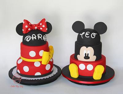 Mickey and Minnie Mouse  - Cake by Cake My Day
