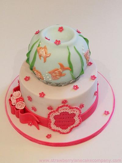 Fish themed Christening Cake - Cake by Strawberry Lane Cake Company