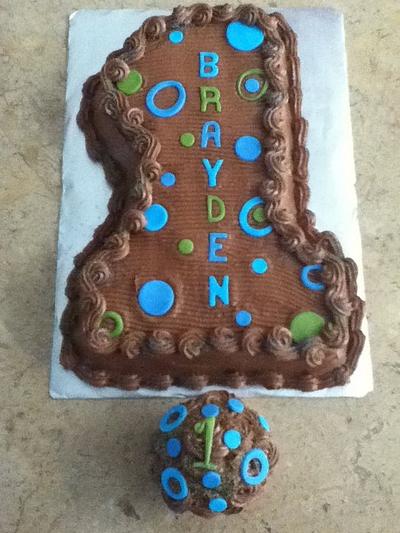 Chocolate First Birthday - Cake by caymancake