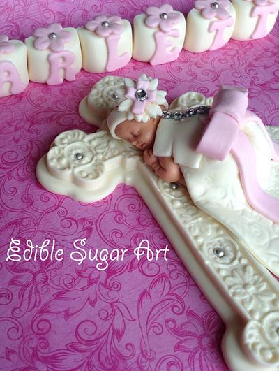 Christening cake topper - Cake by Edible Sugar Art