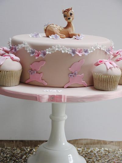 Bambi Christening Cake - Cake by Scrummy Mummy's Cakes