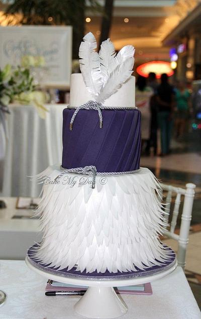 Purple wafer paper design - Cake by Cake My Day