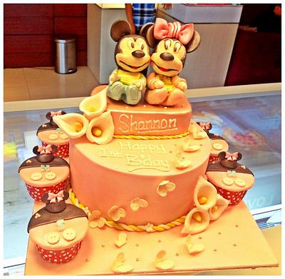 baby mickey & minnie cake - Cake by three lights cakes