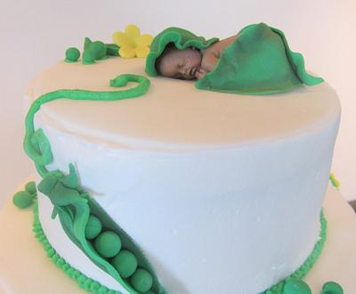 Sweet Pea Baby Shower Cake - Cake by Cake Creations by ME - Mayra Estrada