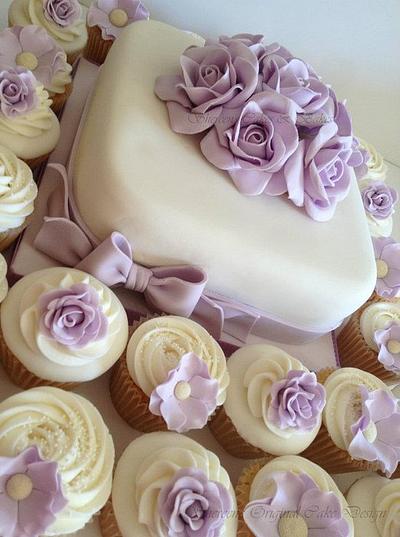 Lavender Rose Wedding Cake - Cake by Shereen