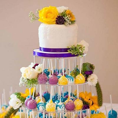 Spring Cake Pop Tower - Cake by Tiffany DuMoulin