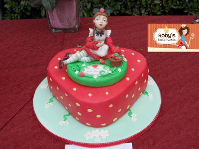 Strawberry girl cake - Cake by Roby's Sweet Cakes