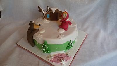 Winter Masha and the Bear - Cake by Alice