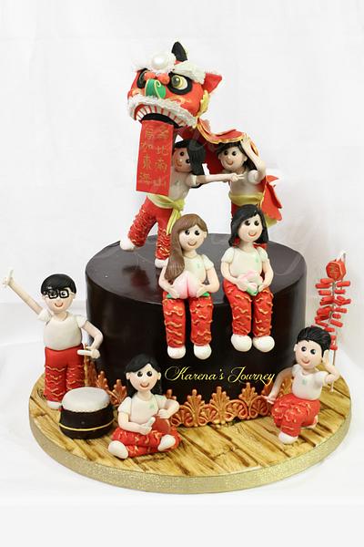 Lion Dance Cake - Cake by Karena's Journey 