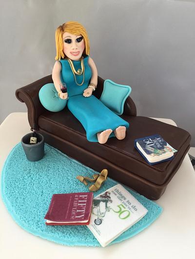 50th with Wine and Jewels - Cake by Canoodle Cake Company