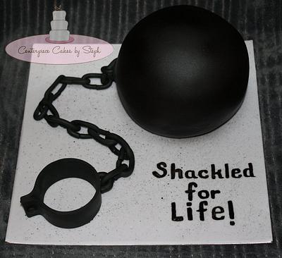 Ball & Chain - Cake by Centerpiece Cakes By Steph