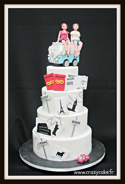 Travel Wedding Cake  - Cake by Crazy Cake