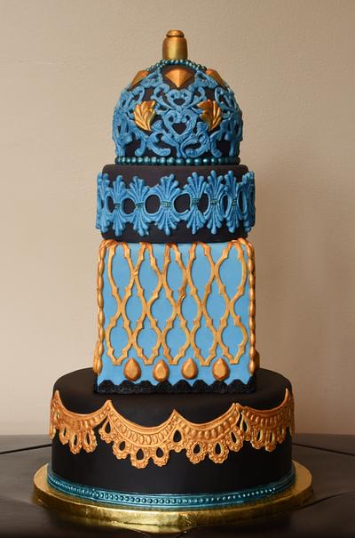 Metalic Wedding Cake - Cake by Rosanna Bayer