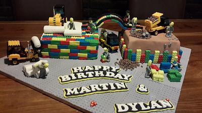 Lego cake for Twins - Cake by Tascha's Cakes