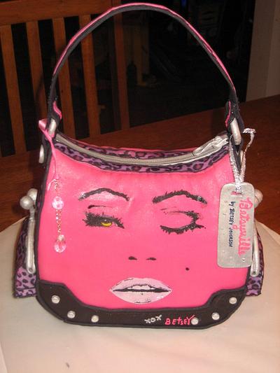 Betsey Johnson Purse - Hand Painted!! All Completely Edible!!! - Cake by Kristen
