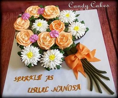 Cream Cupcake Bouquet - Cake by Eman Sobhy