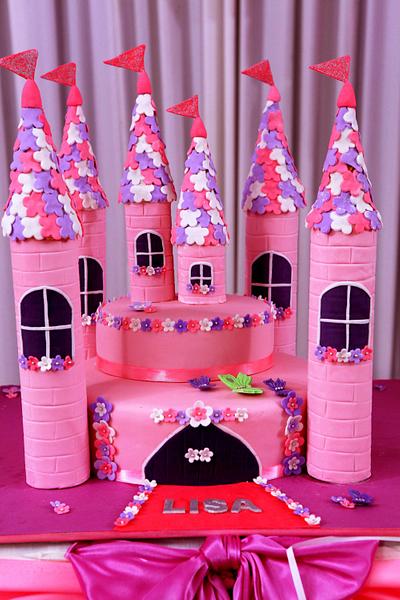 PRINCESS CASTLE CAKE AND CUPCAKES!!!! - Cake by Niha Naina