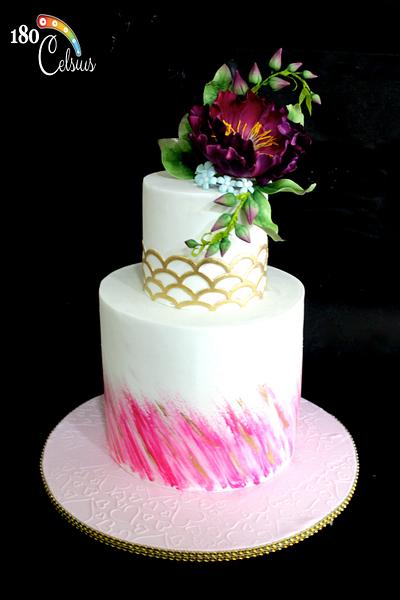 Sachin & Kiran Engagement Cake  - Cake by Joonie Tan