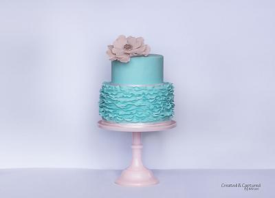 Blue Ruffle Cake - Cake by Miriam