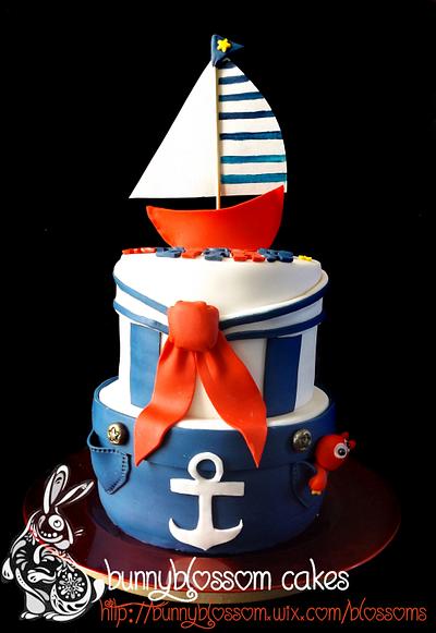 Sailor baby cake - Cake by BunnyBlossom
