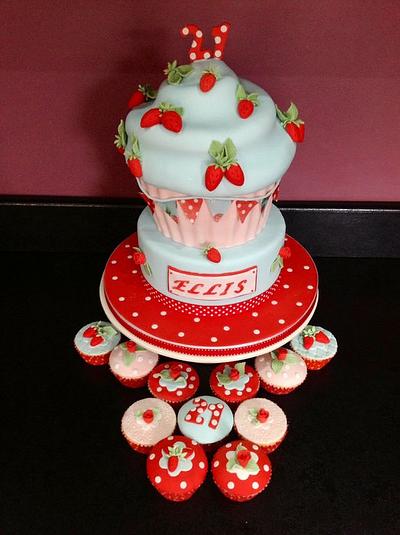 Giant cupcake cath kidston theme - Cake by Andrias cakes scarborough