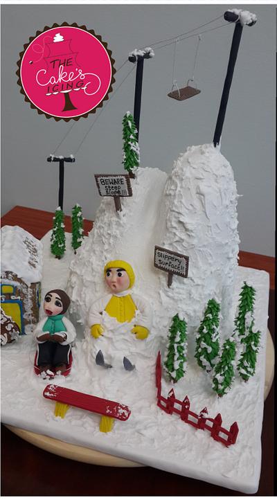 The skiing cake - Cake by The Cakes Icing