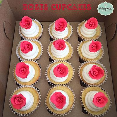 Cupcakes de Rosas - Cake by Dulcepastel.com