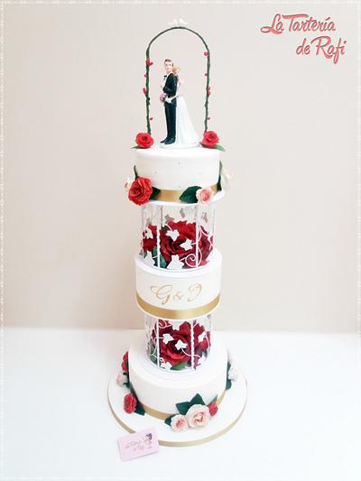 Wedding cake : Lovebirds ❤ - Cake by Rafaela Carrasco (La Tartería de Rafi)