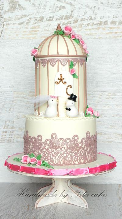 wedding cake bird cage - Cake by hrisiv