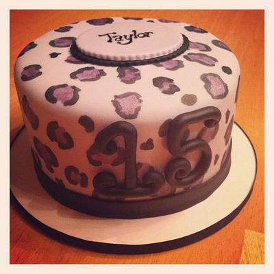 Purple Leopard Print - Cake by Becky Pendergraft