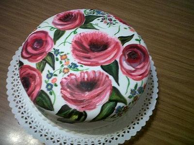 Torta Pintada a mano, diseño propio - Cake by patriciareposteria