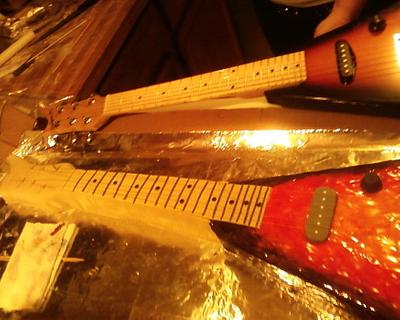 actual size 3/4 Flying V guitar - Cake by Erika Lynn Cain