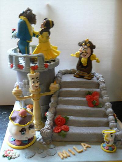 Beauty an the Beast - Cake by dollyflop