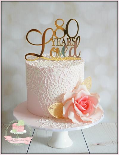 80 Years Loved - Cake by Jo Finlayson (Jo Takes the Cake)