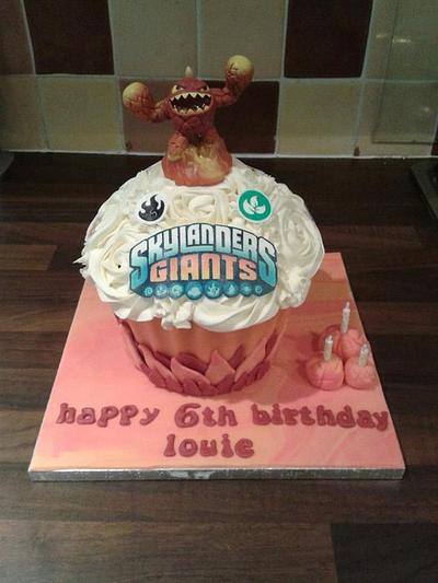 skylander "eruptor" giant cupcake - Cake by Lou Lou's Cakes