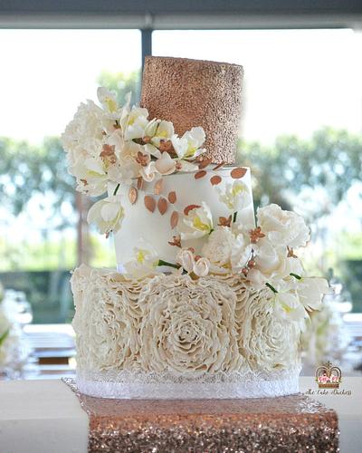 Rosegold & Ruffles  - Cake by Sumaiya Omar - The Cake Duchess 