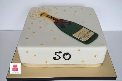 Champagne 50th - Cake by Everything's Cake