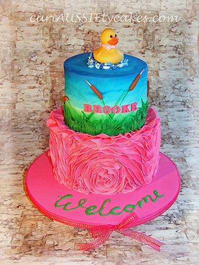 Rubber ducky welcome baby cake - Cake by CuriAUSSIEty  Cakes
