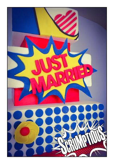 Pop "Just Married" Art - Cake by Scrumptious.IE