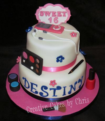 Ipod and Make-up - Cake by Creative Cakes by Chris