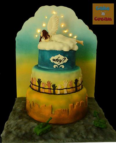 Heavens cry over Wars on earth - Cake by Cake 'n' Cream