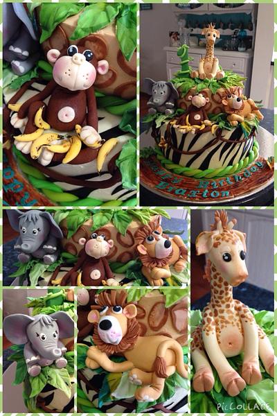 Jungle Animals cake  - Cake by Jules Buxton 